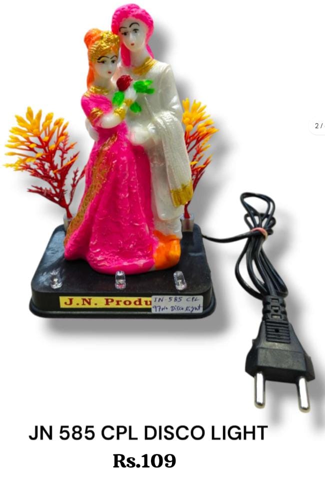 Couple Disco Light Statue